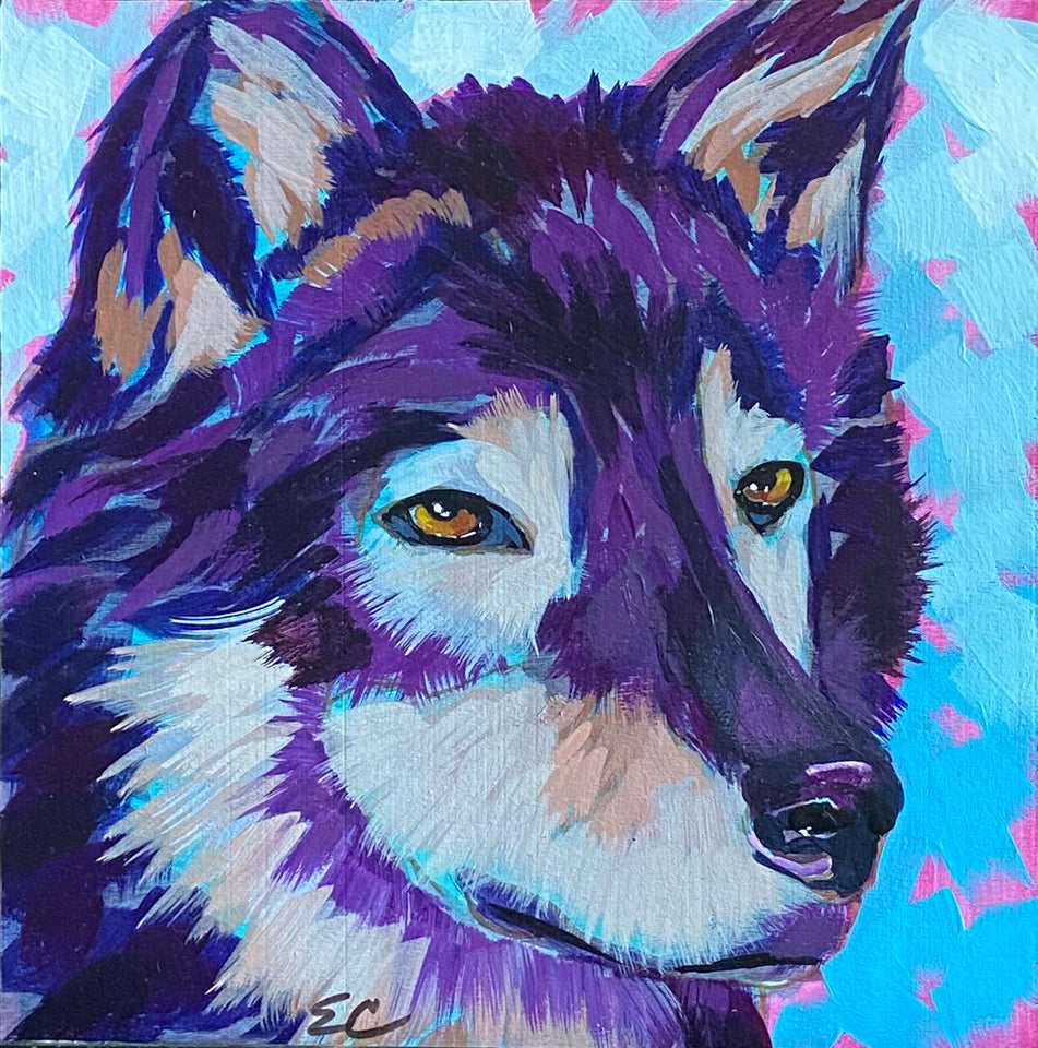 6x 6 acrylic on board. Sold 
