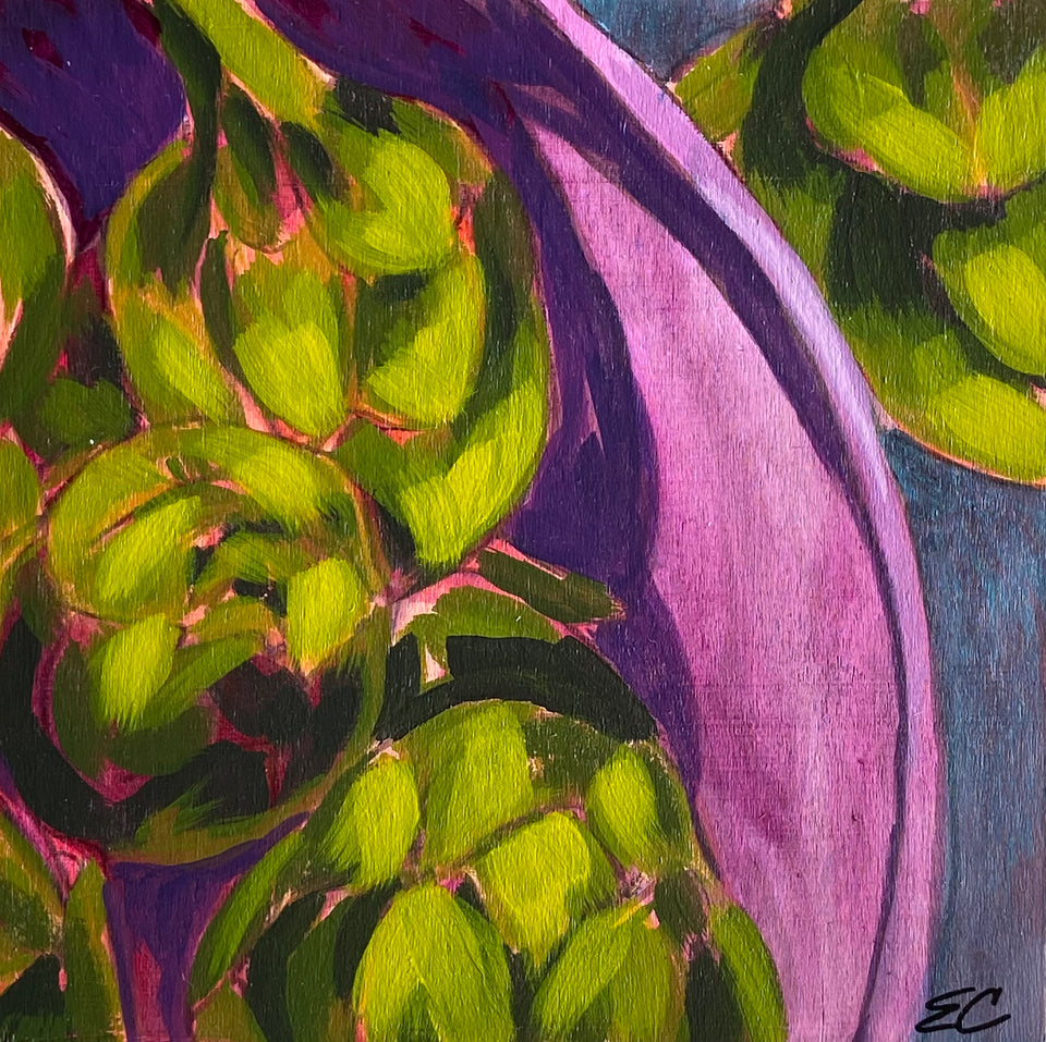 6 x 6 acrylic on wood panel